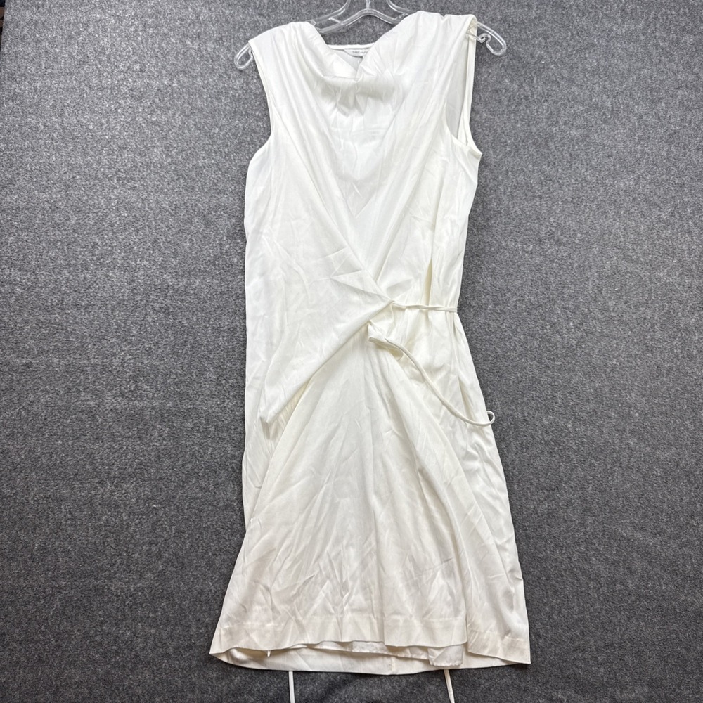 Diane von Furstenberg Amami White Wrap Dress Size 8‎ NWT Sleeveless Knee Length